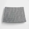Low Rise Linen-Blend Mini Skort