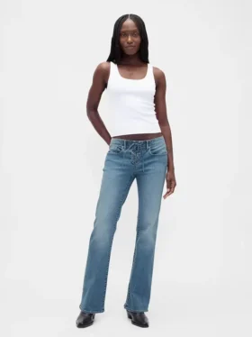 Low Rise Long & Lean Lace-Up Jeans