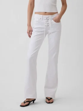 Low Rise Long & Lean Lace-Up Jeans