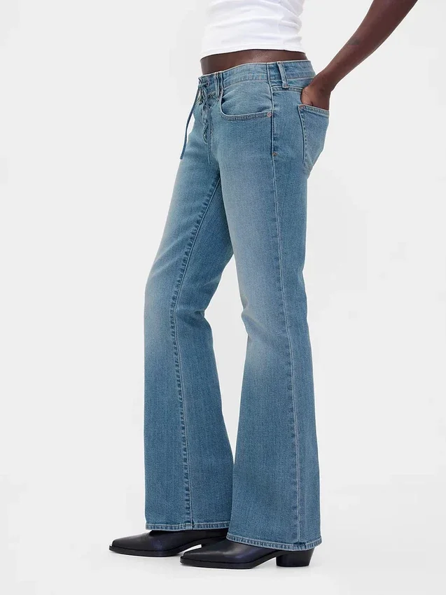 Low Rise Long & Lean Lace-Up Jeans