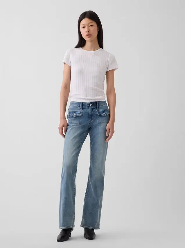 Low Rise Long & Lean Patch Pocket Jeans