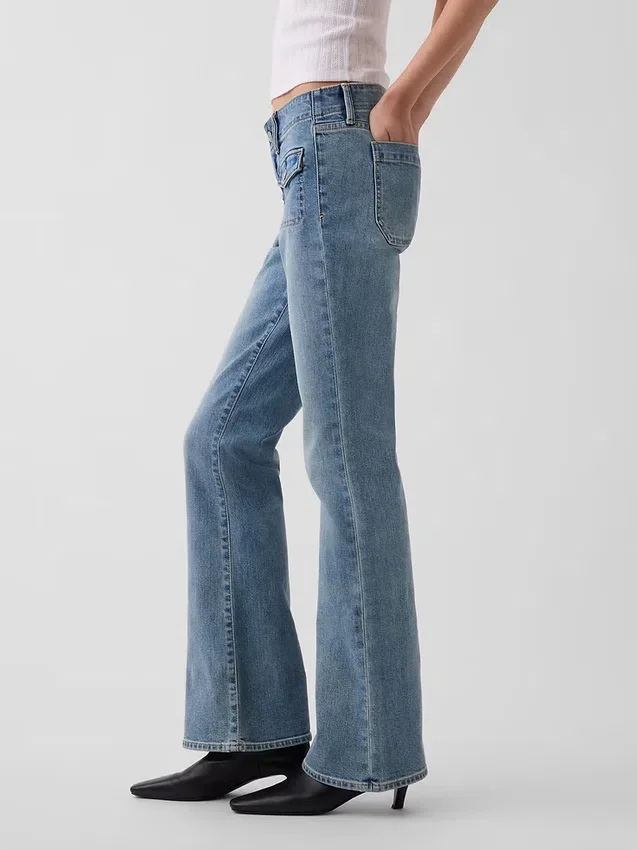 Low Rise Long & Lean Patch Pocket Jeans