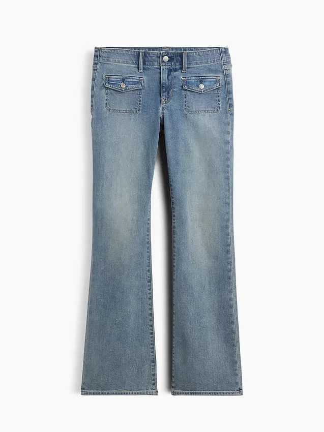 Low Rise Long & Lean Patch Pocket Jeans
