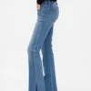 Low Rise Long & Lean Split-Hem Jeans