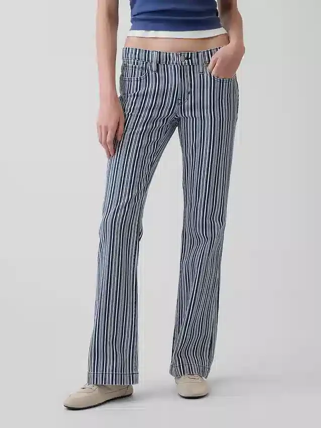Low Rise Long & Lean Stripe Jeans