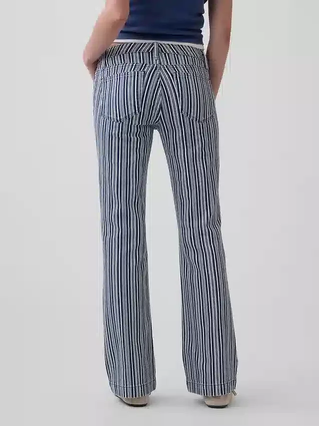 Low Rise Long & Lean Stripe Jeans