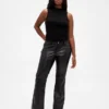 Low Rise Recycled Vegan Leather Long & Lean Pants