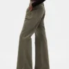 Low Rise Relaxed Flare Khakis