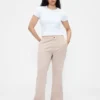 Low Rise Relaxed Flare Khakis