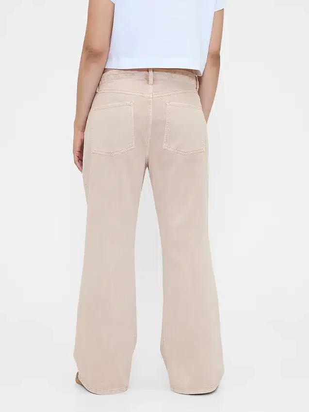 Low Rise Relaxed Flare Khakis