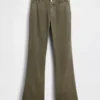 Low Rise Relaxed Flare Khakis