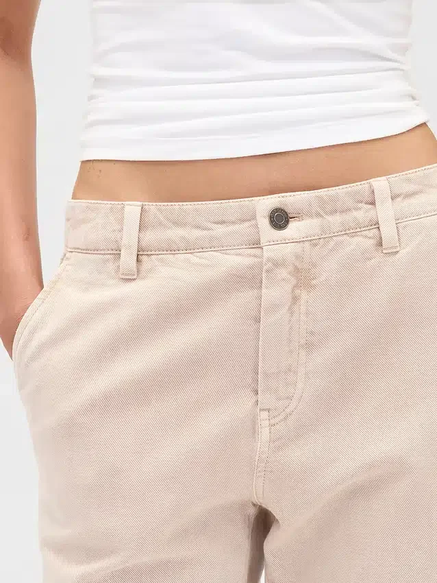 Low Rise Relaxed Flare Khakis
