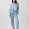 Low Rise Ultrasoft Barrel Jeans