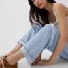 Low Rise Ultrasoft Barrel Jeans