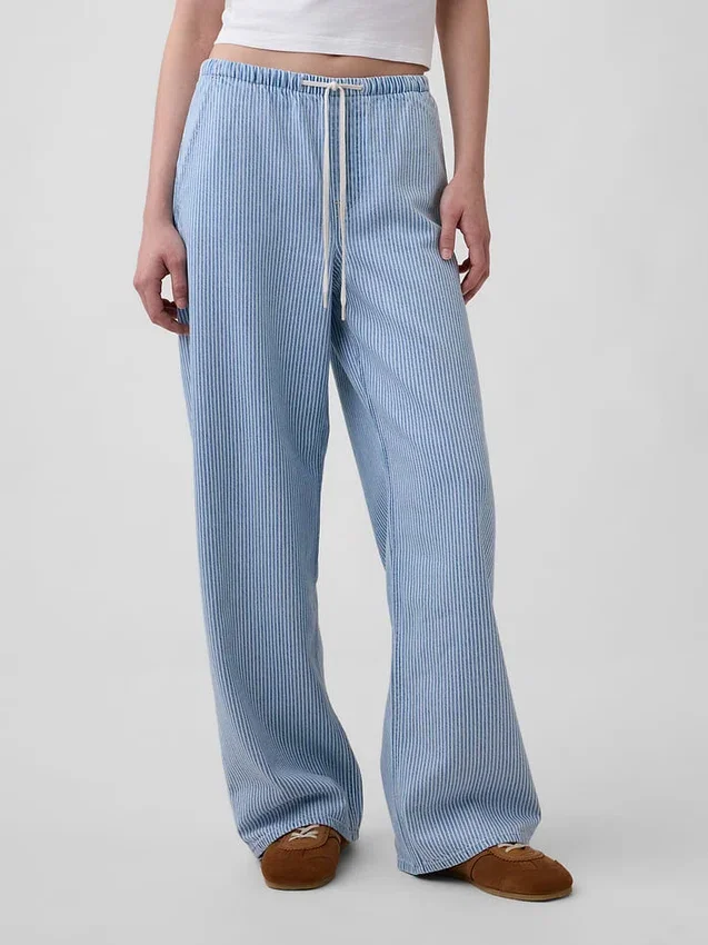 Low Rise Ultrasoft Easy '90S Loose Stripe Jeans