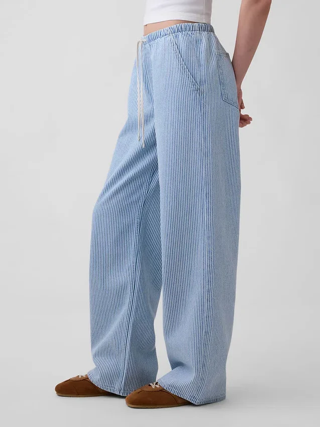 Low Rise Ultrasoft Easy '90S Loose Stripe Jeans