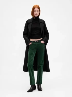 Low Rise Velvet '90S Slim Straight Pants