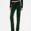 Low Rise Velvet '90S Slim Straight Pants