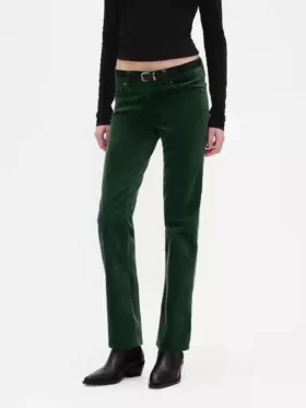 Low Rise Velvet ’90S Slim Straight Pants