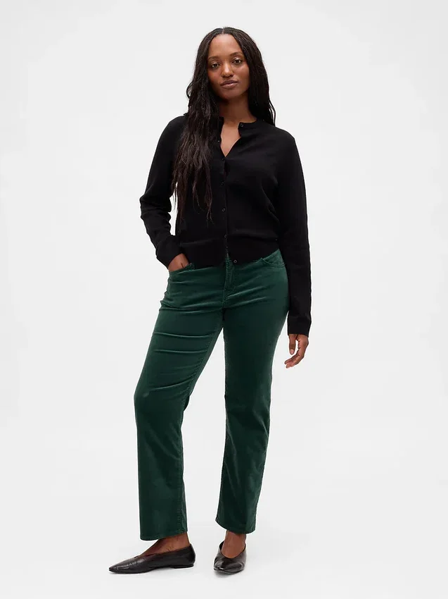 Low Rise Velvet '90S Slim Straight Pants