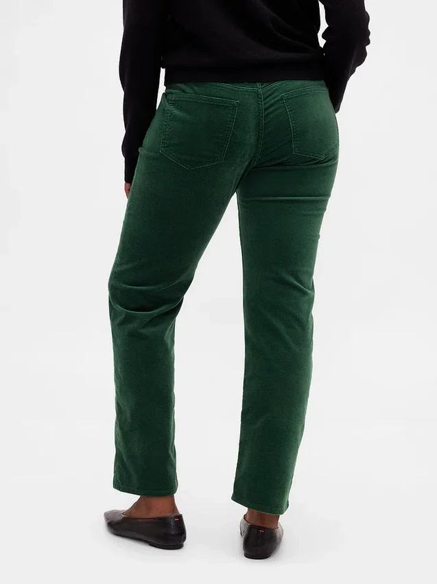 Low Rise Velvet '90S Slim Straight Pants