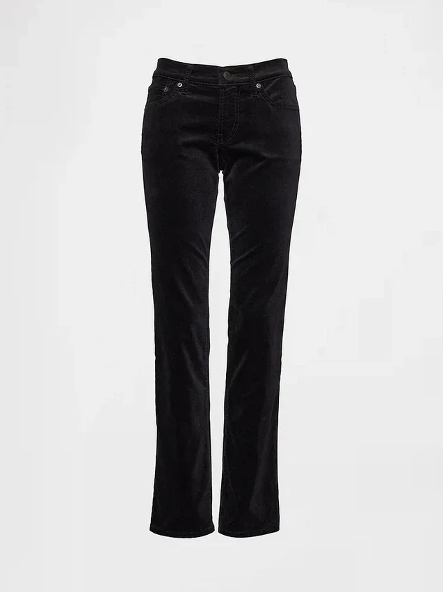 Low Rise Velvet '90S Slim Straight Pants