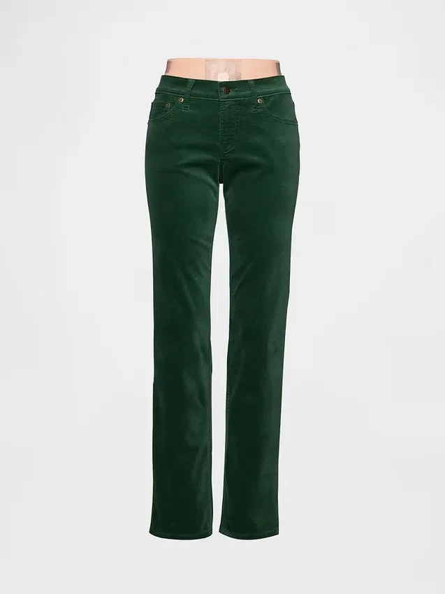Low Rise Velvet '90S Slim Straight Pants
