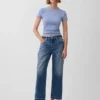 Low Slung Relaxed Crop Jeans