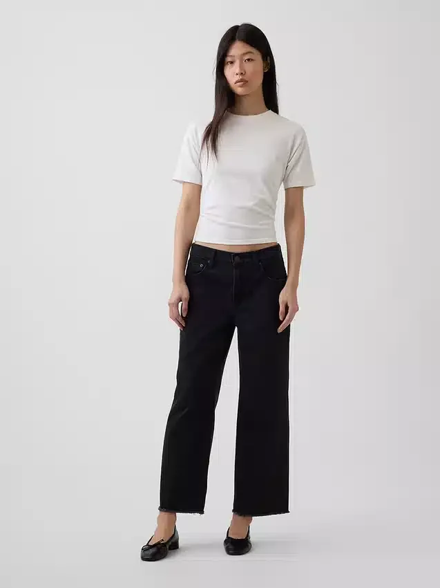 Low Slung Relaxed Crop Jeans