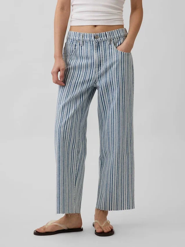 Low Slung Relaxed Crop Jeans