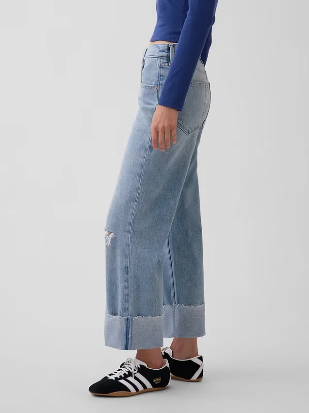 Low Slung Relaxed Crop Jeans