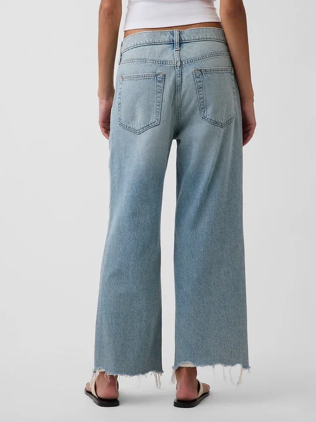 Low Slung Relaxed Crop Jeans