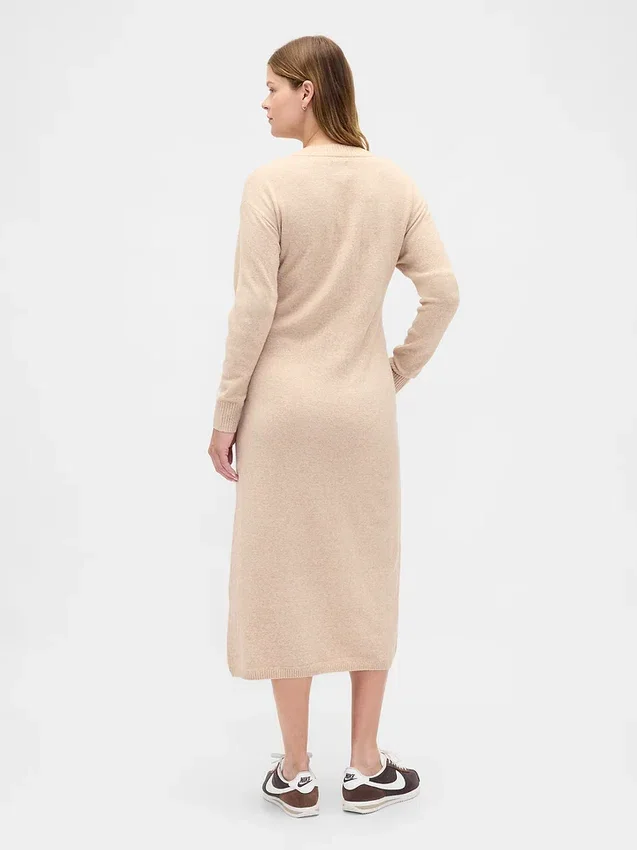 Maternity Cashsoft V-Neck Sweater Dress