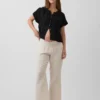 Maternity Cotton Gauze Full Panel Pants