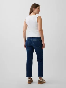 Maternity Full-Panel ’90S Slim Straight Crop Jeans