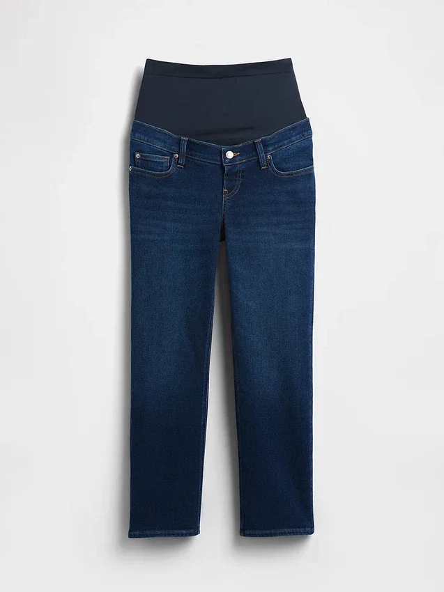 Maternity Full-Panel '90S Slim Straight Crop Jeans