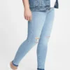 Maternity Full Panel Destructed Legging Jeans
