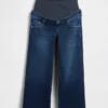Maternity Full-Panel Stride Wide-Leg Jeans