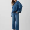 Maternity Full-Panel Stride Wide-Leg Jeans