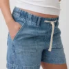 Maternity Full Panel Ultrasoft Denim Easy Shorts