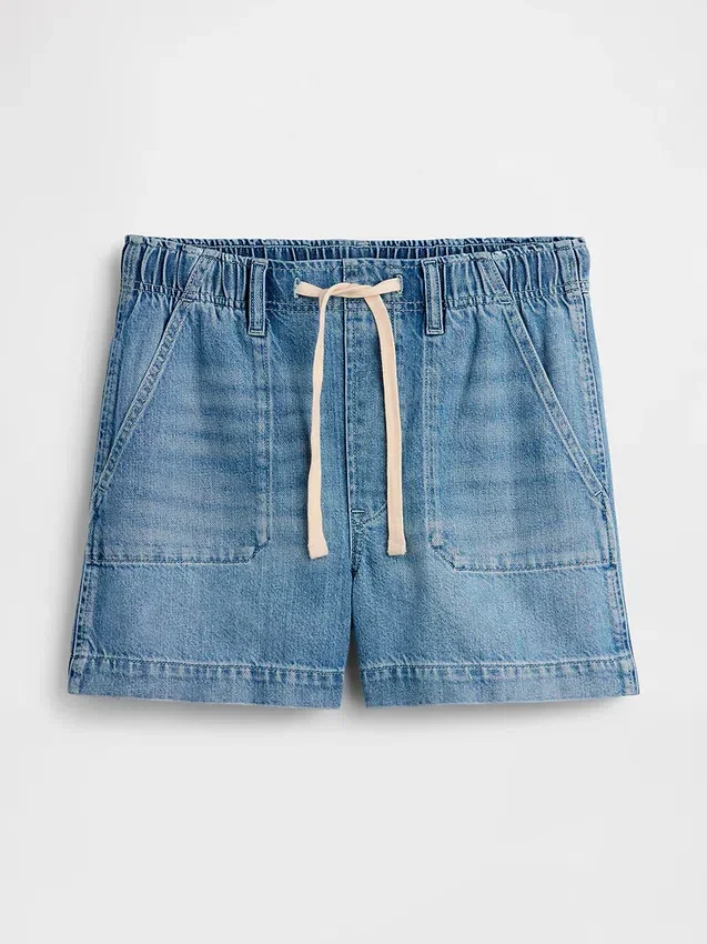 Maternity Full Panel Ultrasoft Denim Easy Shorts