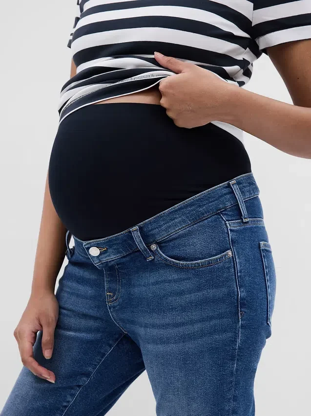 Maternity Full-Panel Vintage Slim Jeans