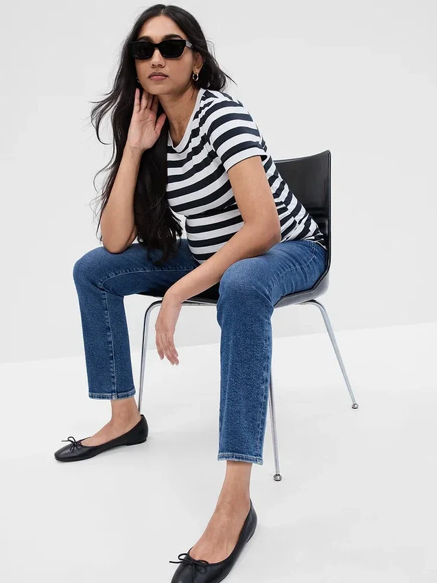 Maternity Full-Panel Vintage Slim Jeans