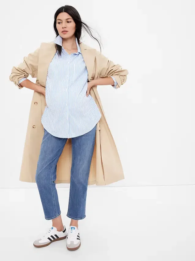 Maternity Inset Panel Cheeky Straight Jeans
