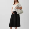 Maternity Mixed Media Drop-Waist Dress