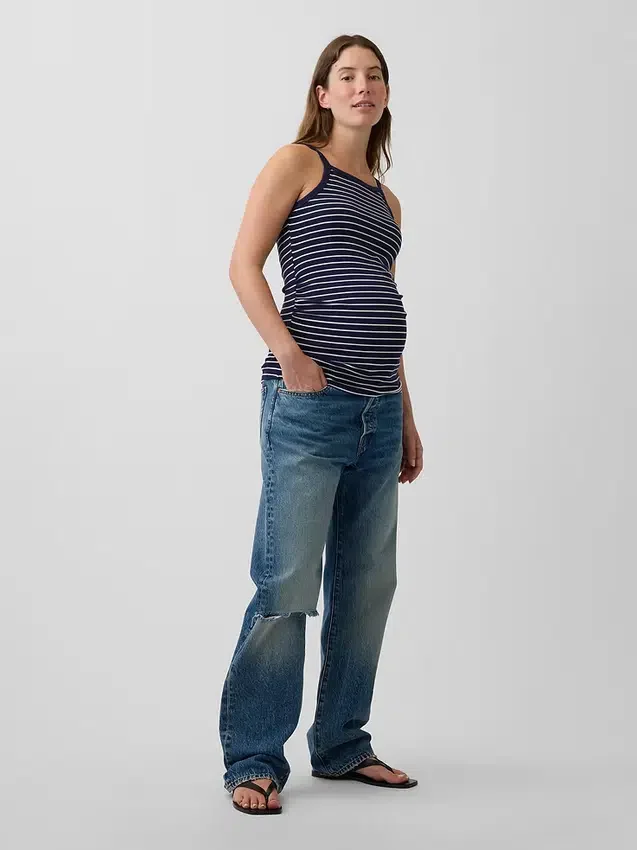Maternity Modern Apron-Neck Tank Top