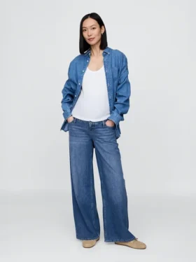 Maternity Ultrasoft Full-Panel Baggy Jeans
