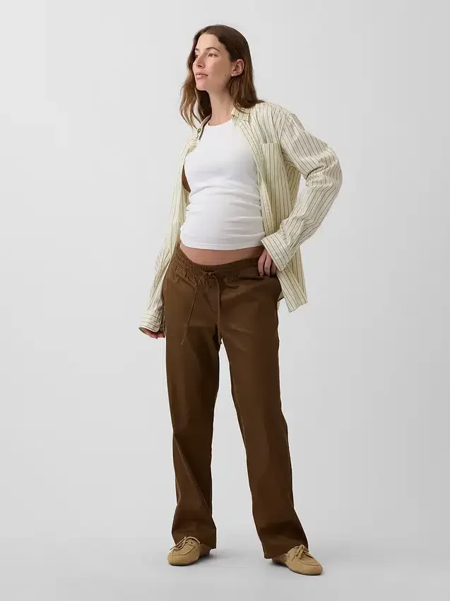 Maternity Under Belly Twill Pants