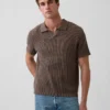 Mesh Polo Sweater