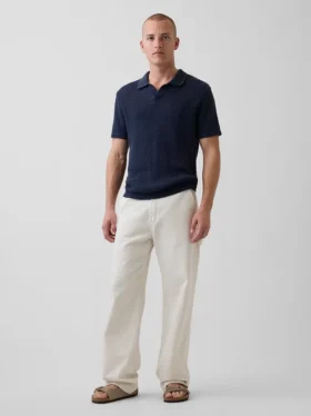 Mesh Polo Sweater